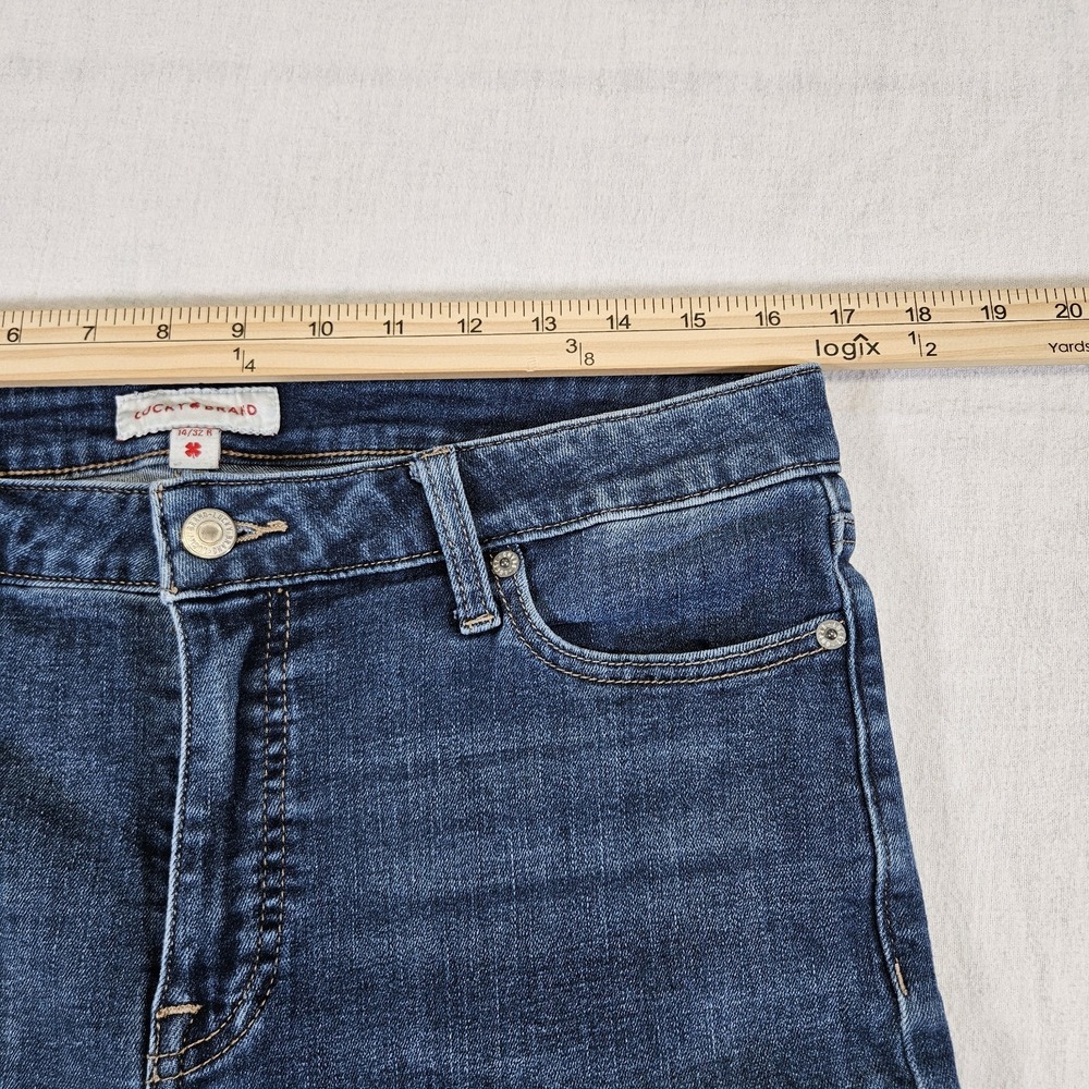Lucky Brand Hayden Skinny Jeans Womens Size 14/32 Dark Wash Mid Rise - Picture 11 of 15